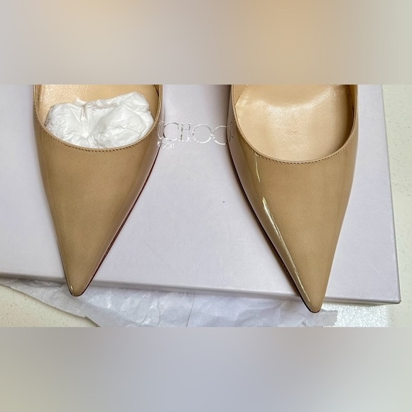 Jimmy Choo Nude Patent Leather Heels - Picture 9 of 15